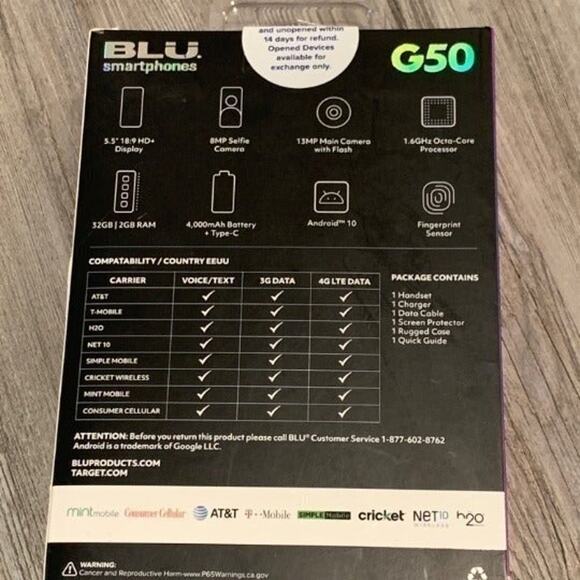 BLU G50 GSM Unlocked phone (32GB) - Black - Picture 2 of 2